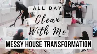 ULTIMATE CLEAN WITH ME ALL DAY 2020 || MESSY HOUSE TRANSFORMATION || CLEAN DECLUTTER AND MOTIVATION