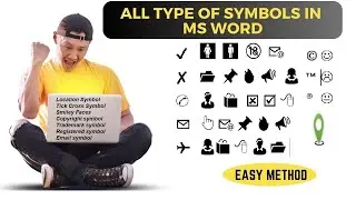 All type of symbols in ms word  | insert symbols in ms word | Insert symbols