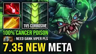 NEW META Radiance + Bloodstone 1v5 Corrosive Skin Unlimited Poison 100% Offlane Cancer Viper Dota 2