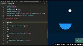 Create a bouncing ball animation using html and css