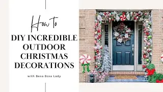 Luxury Outdoor Christmas Decorations on a Budget - Easy DIY for AMAZING Holiday Decor! Part 1