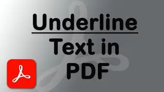 How to underline text in pdf with Adobe Acrobat Pro DC