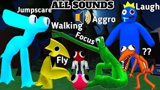 Rainbow Friends Chapter 2 All Monsters All Sounds | Cyan Yellow Green Blue Orange Red All Sounds