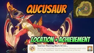 Goldflame Qucusaur Tyrant | Achievement & Location - Genshin Impact Boss