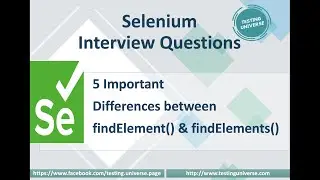 Difference between FindElement and FindElements in Selenium | FindElement and FindElements Selenium