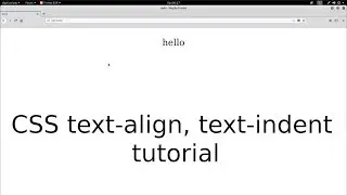 CSS text-align, text-indent tutorial