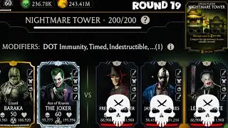 Nightmare Tower Boss Battle 200 & 160,180 Fight + Rewards MK Mobile | The Joker 🃏🔥☠️