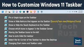 How to Customize Windows 11 Taskbar - Windows 11 Taskbar Customization