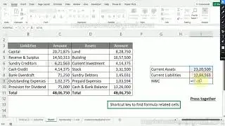 Shortcut key to find formula related cells - MS Excel Tips & Tricks Tutorial