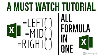 HOW TO USE (LEFT MID RIGHT) IN ONE SINGLE FORMULA IN EXCEL | MID FORMULA IN EXCEL | #NAVEENVBA |