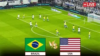 🔴Live : Brazil vs USA I Internationa Friendly Football Match 2024 I ePES 21 GAMEPLAY