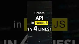 How to create simple APIs in Node JS ? #shorts