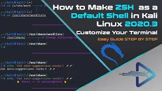 Make ZSH as a Default Shell in Kali Linux 2020.3 | Customize Your Terminal