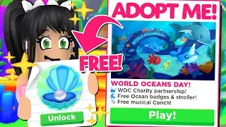 *ITS HERE!* and it's *ALL FREE* ADOPT ME UPDATE (roblox) WORLD OCEANS DAY