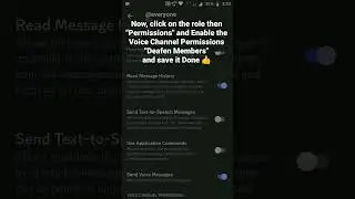 How to Disable Voice Channel Permissions Deafen Members in a role in Discord Mobile #roduz #discord