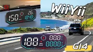 WiiYii 2024 Universal Car HUD Display G14 Digital GPS Speedometer head up display