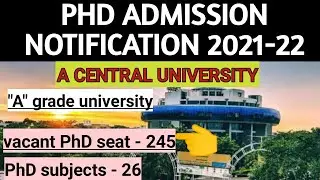 latest PhD Admission notification 2021-2022//a central university//BBAU up/ 