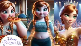 Fat Anna's Ballet Dance Dream Come True ~ Anna decided to lose weight  | Axelflynn_official | Disney