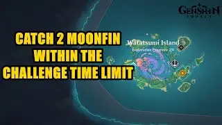 Catch 2 Moonfin within the challenge time limit Genshin Impact