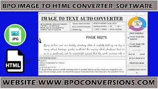 Conversion of jpg to html | png/gif/jpg/tiff into html conversion software