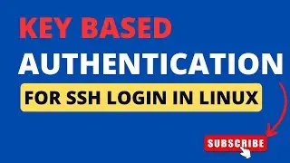 Key based authentication for ssh login in linux