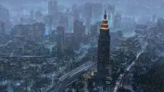 1 Hour of RADWIMPS’ Your Name Soundtrack | Stunning Shinjuku Snow Animation for Relaxation