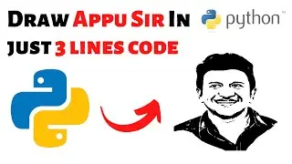 Draw Puneeth Rajkumar Using Python | Draw Appu in just 3 lines of Python Code | Tribute to Appu