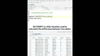 SQL Query to Calculate The Difference Between Two Dates? SQL Interview Questions And Answers 