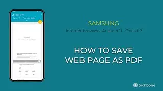 How to Save Web page as PDF - Samsung Internet [Android 11 - One UI 3]