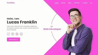 Animated Portfolio Website Template in HTML CSS and JS | Personal Website with Dark Light Mode