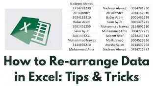 How to rearrange data in Excel Tips and Tricks