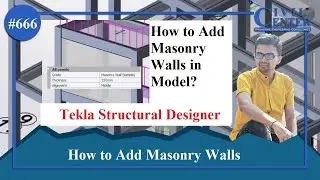 How To Add Masonary Wall in Tekla Structural Designer || Model Brick Wall in Tekla || TSD