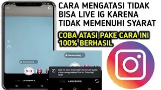 cara mengatasi IG tidak bisa live  karena tidak memenuhi syarat , Instagram tidak bisa live