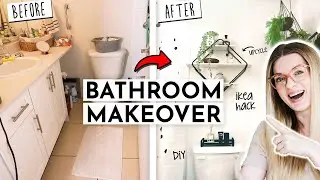 EXTREME DIY RENTAL BATHROOM MAKEOVER (on a budget💰 )