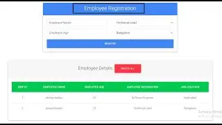 Employee registration system project | html css javascript and jquery project with source code