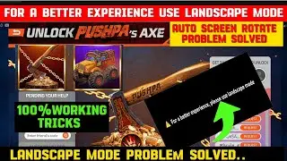 For A Better Experience Please Use Landscape Mode Free Fire| Pushpa adventure event not open ff