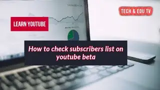How to check subscribers on YouTube beta
