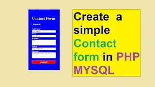 How to create a simple contact form in PHP MySQL | Create contact form using notepad