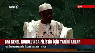 BM Genel Kurulu'nda Filistin İçin Tarihi Anlar | Filistin Sandalye Sahibi Ülkeler Arasında Yer Aldı