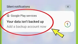 Google fix your data isn't backed up | add a backup account now problem solved