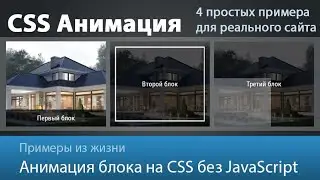 Анимация HTML блоков без JavaScript. 4 примера CSS анимации за счет transition и animation/keyframes