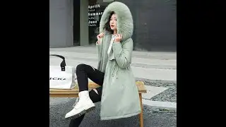 Women Padded Coat Hooded Mid Length Big Fur Collar Down Cotton Liner Jacket Female Thick 2020 Winter