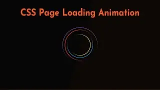 CSS Page Loading Animation | CSS Effect | CSS Tutorials