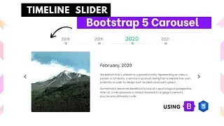 Creative Timeline Slider | Using Bootstrap5 Carousel | HTML, CSS , Jquery | 