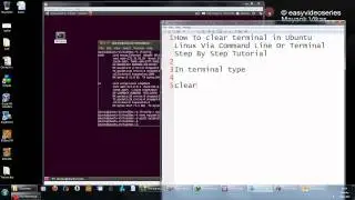 How To clear terminal in Ubuntu Linux Via Command Line Or Terminal Step By Step Tutorial