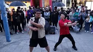 SUNDAY. RED CREW & DADADA CREW. UNIQUE HILARIOUS FANTASTIC PERFORMANCE ON HONGDAE STREET.