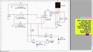 multisim | bcd up down counter output to seven segment display | IC 74LS192