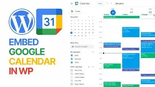 How To Embed or Share Google Calendar in WordPress Websites For Free? Tutorial 📆