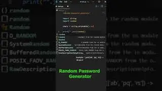 Easy Python | random password generator with #python | #shorts #coding #programming