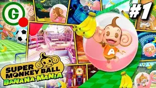 Going Bananas with Super Monkey Ball Banana Mania! - PART 1